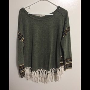 Green Boho Shirt